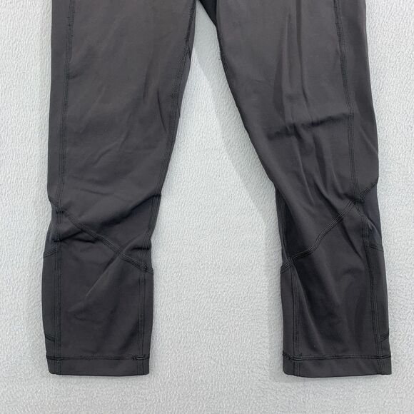 Lululemon Pants Womens 6 Pace Rival Crop Yoga Athletic Pocket Zip Activewear - Picture 3 of 13